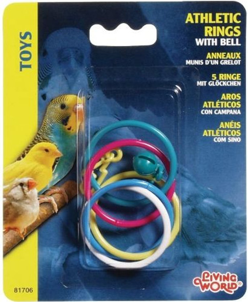 Living World Athletic Rings with Bell Bird Toy Athletic Rings with Bell Bird Toy