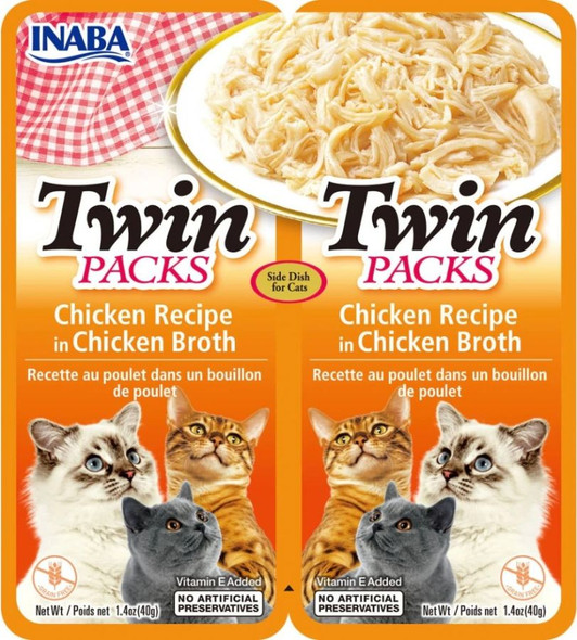 Inaba Twin Packs Chicken Recipe in Chicken Broth for Cats 2 count