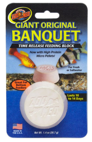 Zoo Med Original Banquet Fish Feeding Block Giant - 1.4 oz (1 Pack)