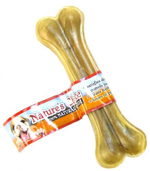 Loving Pets Nature's Choice 100% Natural Rawhide Pressed Bones 6 Long (1 Bone)