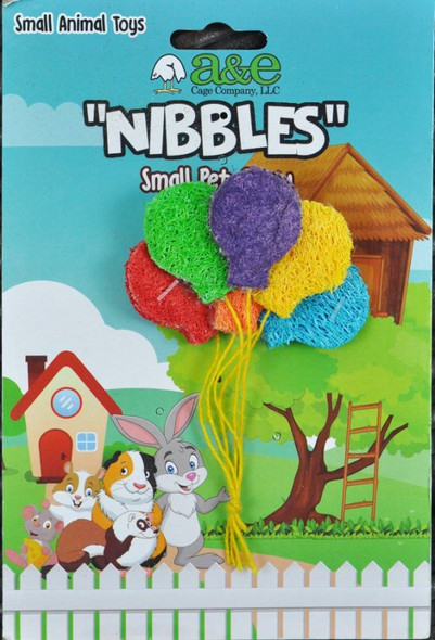 AE Cage Company Nibbles Balloon Bunch Loofah Chew Toy 1 count