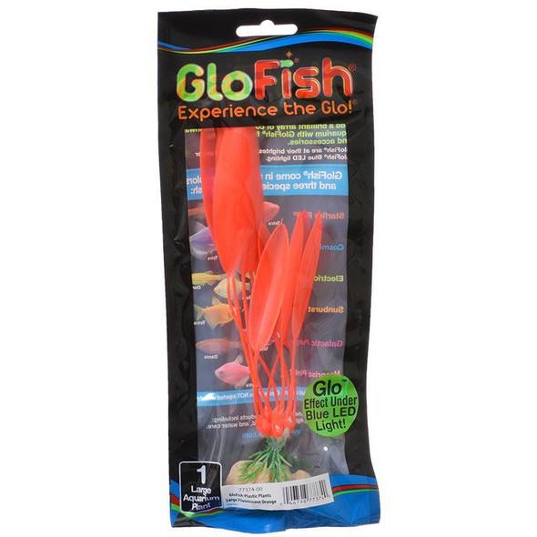 GloFish Orange Aquarium Plant Large - (7-8.5 High)