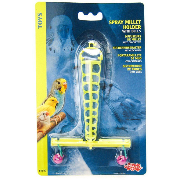 Living World Spray Millet Holder with Bells Spray Millet Holder with Bells