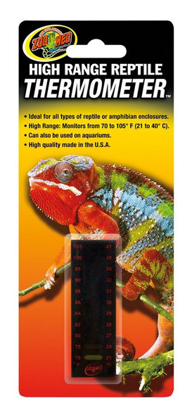 Zoo Med High Range Reptile Thermometer 70-105 Degrees F