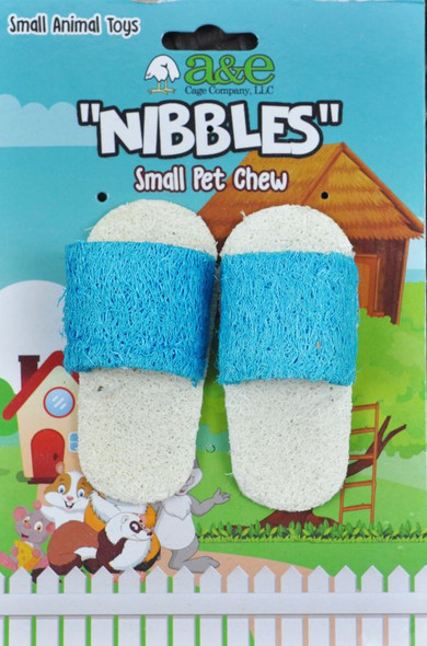 AE Cage Company Nibbles Sandals Loofah Chew Toy Assorted Colors 2 count