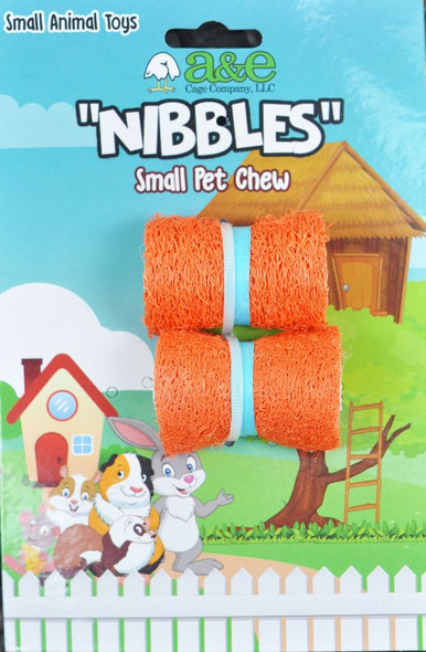 AE Cage Company Nibbles Sushi Roll Set Loofah Chew Toys Assorted 2 count