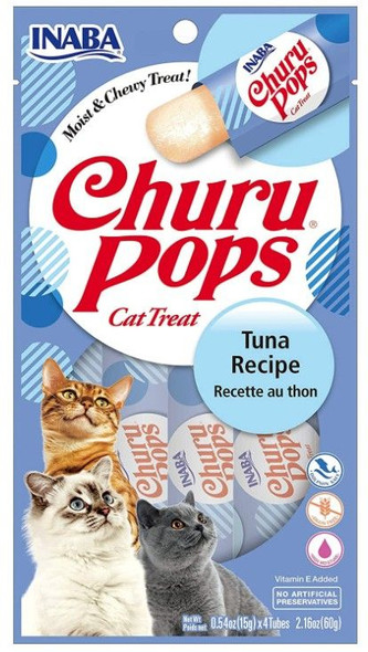 Inaba Churu Pops Tuna Recipe Cat Treat 4 count