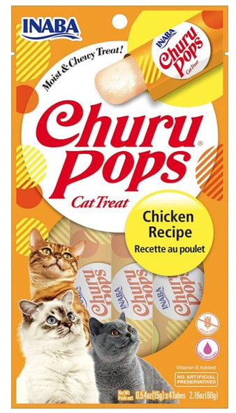 Inaba Churu Pops Chicken Recipe Cat Treat 4 count