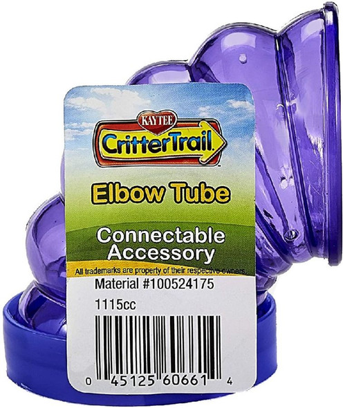 Kaytee Crittertrail Fun-Nel Tube - Elbow 1 Pack - (4 Long x 2 Diameter)