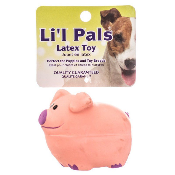 Lil Pals Latex Pig Dog Toy 3 Long