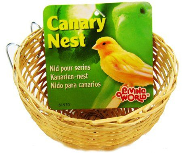 Living World Wicker Canary Nest 4 Long x 2 Wide