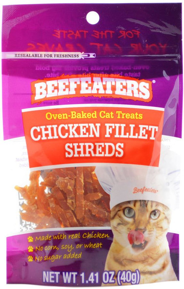 Beefeaters Oven Baked Chicken Filet Shreds Cat Treats 1.41 oz