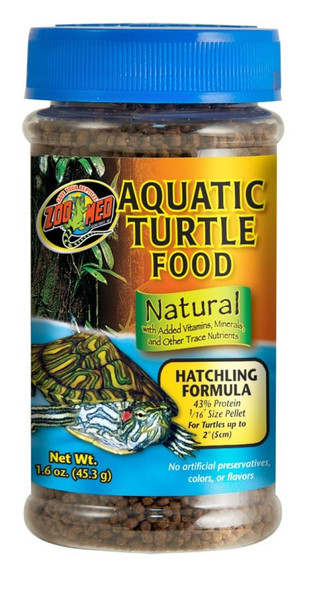 Zoo Med Natural Aquatic Turtle Food - Hatchling Formula (Pellets) 1.9 oz
