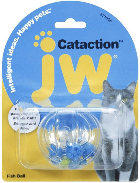 JW Pet Cataction Fish Ball Interactive Cat Toy  1 count