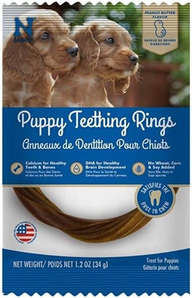 N-Bone Puppy Teething Rings Peanut Butter Flavor 1 count