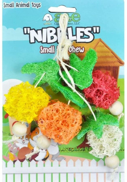 AE Cage Company Nibbles Fruit Bunch Loofah Chew Toy 1 count