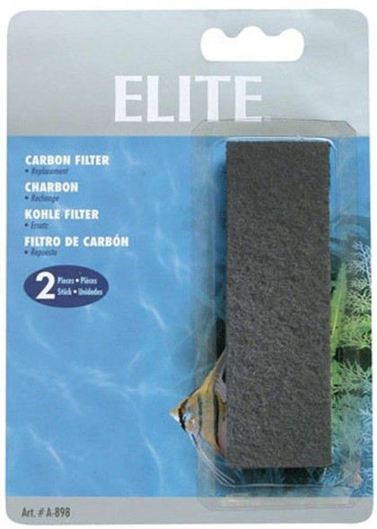 Elite Sponge Filter Replacement Carbon 2 count