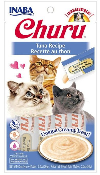 Inaba Churu Tuna Recipe Creamy Cat Treat 4 count