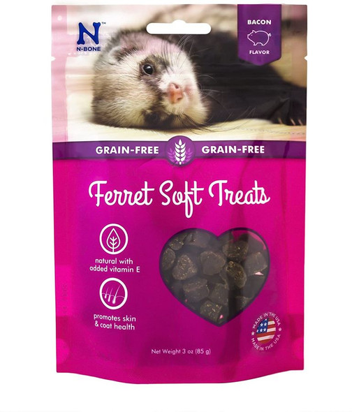 N-Bone Ferret Soft Treats - Bacon Flavor 3 oz
