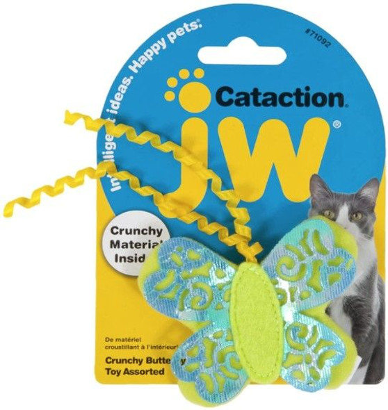 JW Pet Cataction Crunchy Butterfly Cat Toy  1 count