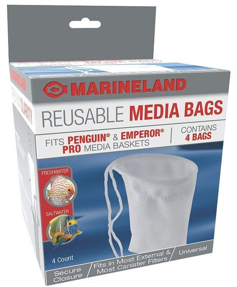 Marineland Reusable Universal Media Bags 4 count