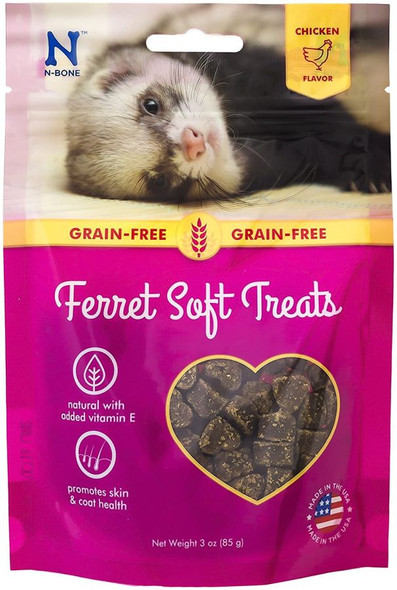 N-Bone Ferret Soft Treats - Chicken Flavor 3 oz