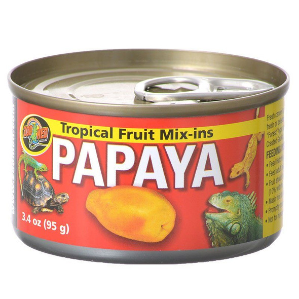 Zoo Med Tropical Friut Mix-ins Papaya Reptile Treat 4 oz