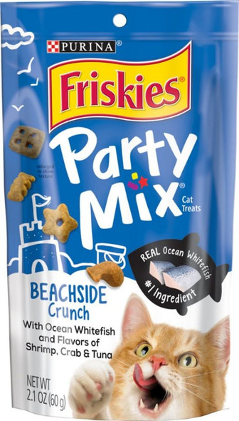 Friskies Party Mix Beachside Crunch Cat Treats 2.1 oz