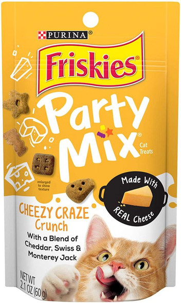 Friskies Party Mix Crunch Treats Cheezy Craze 2.1 oz