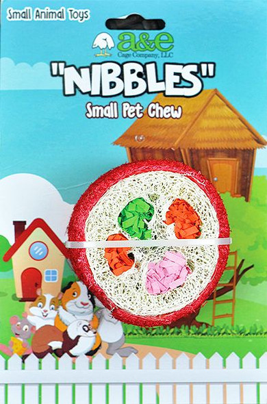 AE Cage Company Nibbles Deluxe Sushi Roll Loofah Chew Toy 1 count