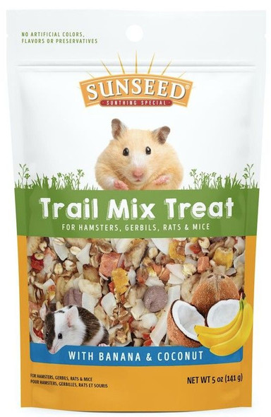 Sunseed Trail Mix Treat with Banana and Coconut for Hamster and Rats 5 oz