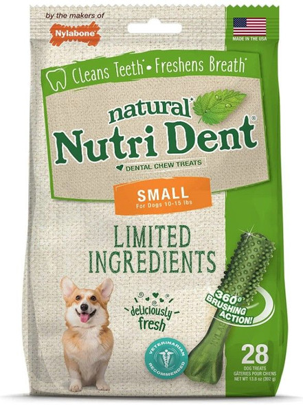 Nylabone Natural Nutri Dent Fresh Breath Dental Chews - Limited Ingredients - 2682