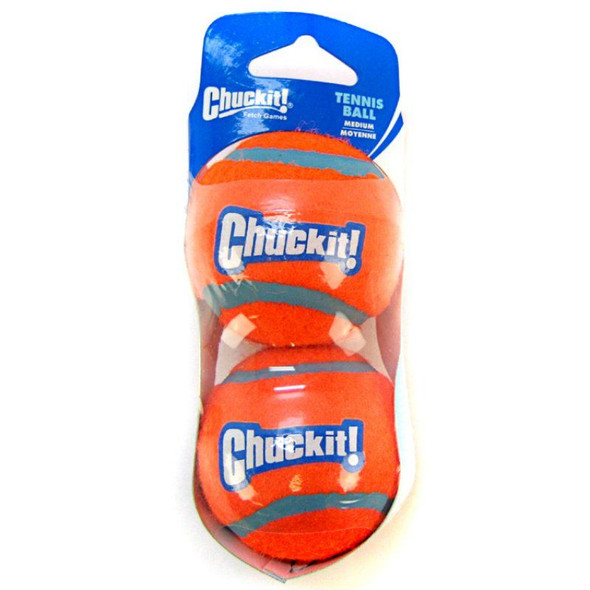 Chuckit Tennis Balls Medium Ball - 2.25 Diameter (2 Pack Sleeve)