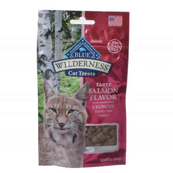 Blue Buffalo Wilderness Crunchy Cat Treats - Tasty Salmon Flavor 2 oz