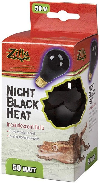 Zilla Night Time Black Light Incandescent Heat Bulb 50 Watts