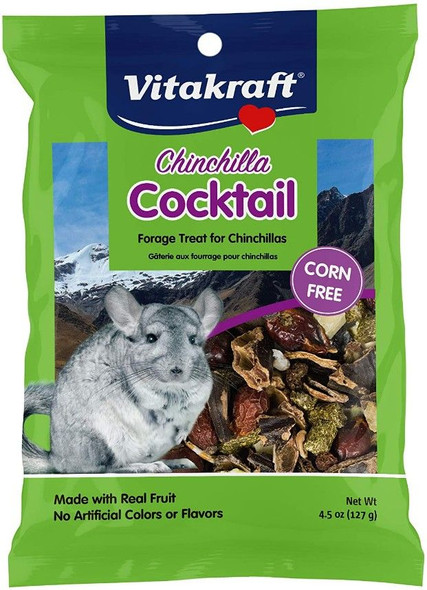 Vitakraft Chinchilla Cocktail Forage Treat Made With Real Fruit 4.50 oz