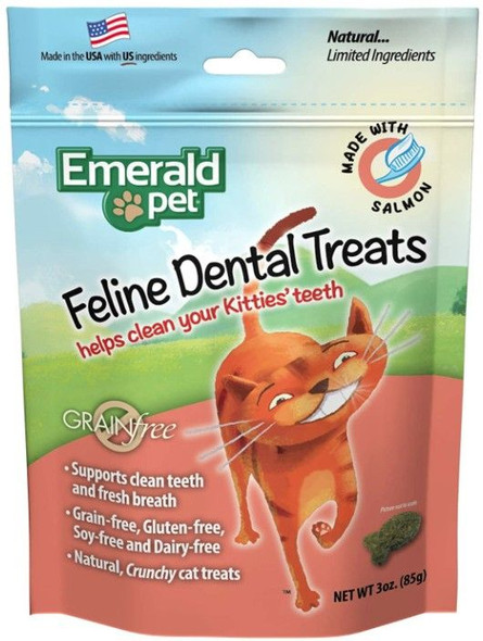 Emerald Pet Feline Dental Treats Salmon Flavor 3 oz