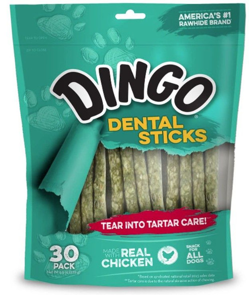 Dingo Dental Sticks for Tartar Control (No Chinese Sourced Ingredients) 30 Pack (6 Sticks)