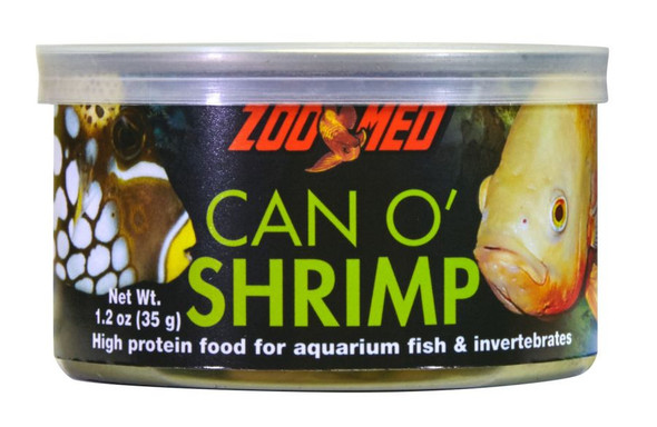 Zoo Med Can O Shrimp High Protein Food for Aquarium Fish & Invertebrates 1.2 oz