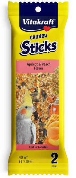 Vitakraft Crunch Sticks Apricot & Peach Cockatiel Treats 2 Pack