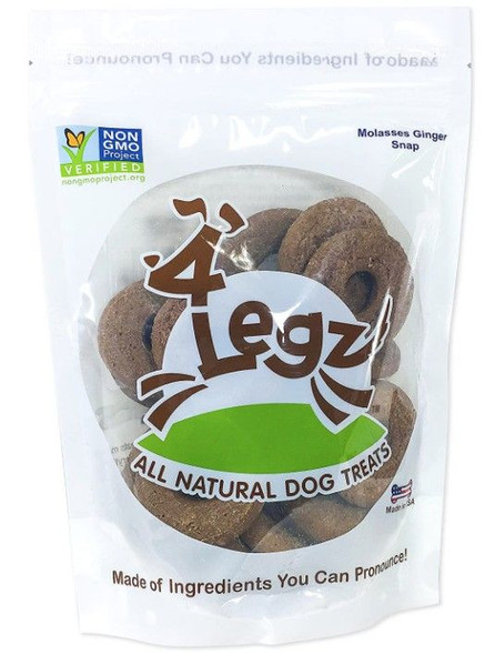 4Legz Molasses Ginger Snap Dognutz Dog Cookies 7 oz