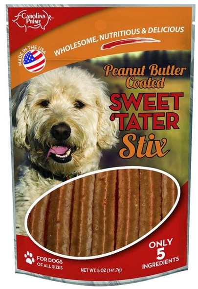 Carolina Prime Sweet Tater & Peanut Butter Stix Dog Treats 5 oz