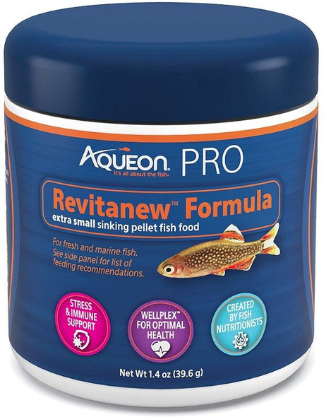 Aqueon Pro Revitanew Formula Small Pellet Food  1.7 oz