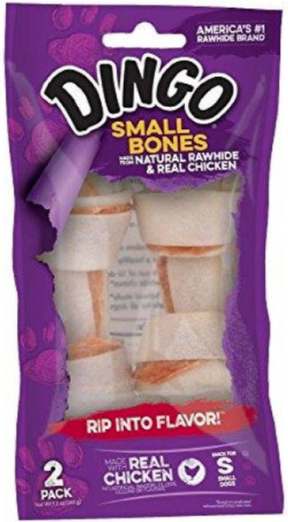 Dingo Naturals Chicken & Rawhid Bone Small - 4 (2 Pack)
