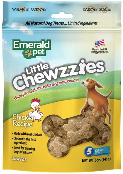 Emerald Pet Little Chewzzies Soft Training Treats Chicken Recipe 5 oz