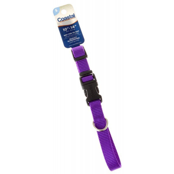 Tuff Collar Nylon Adjustable Collar - Purple 10-14 Long x 5/8 Wide