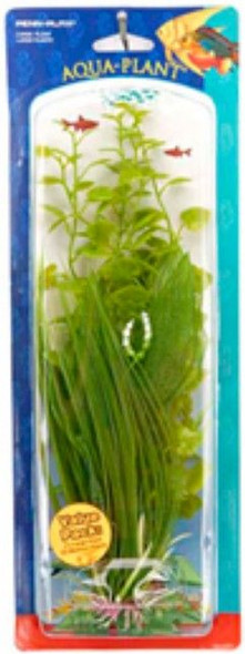 Penn Plax Green Aquarium Plant Multi Pack Assorted Sizes Medium / Large 3 count