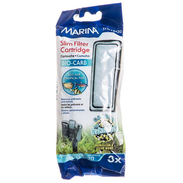 Marina Bio-Clear Slim Power Filter Cartridge 3 Pack