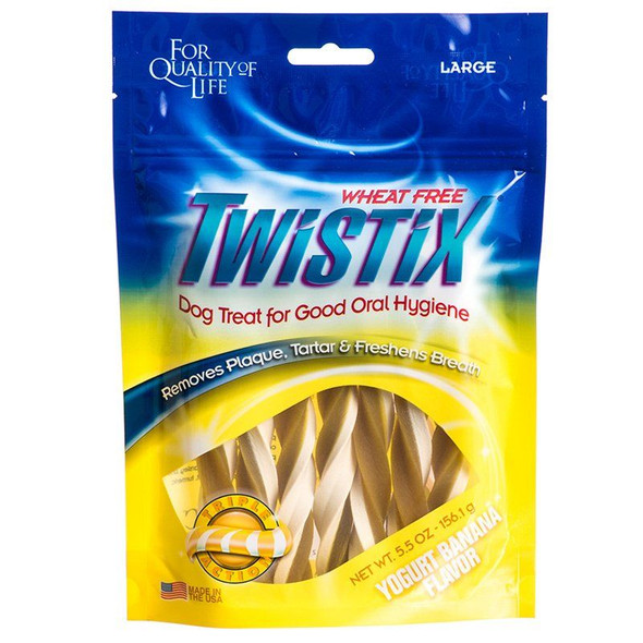 Twistix Wheat-Free Yogurt & Banana Dental Dog Treats Large (5.5 oz)