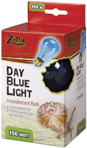 Zilla Incandescent Day Blue Light Bulb for Reptiles 150 Watt
